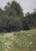 Levitan, Isaak Meadow at the forest edge oil